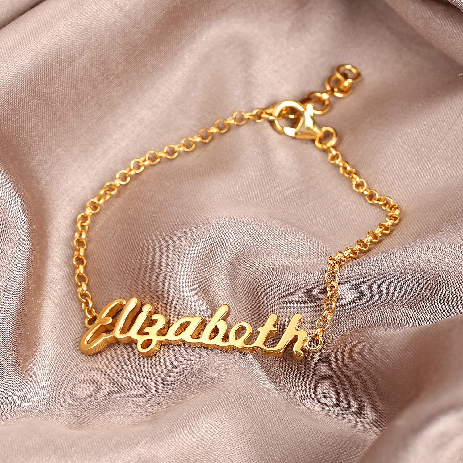 Personalised Stunning Name Bracelet in Silve, 6.5+1 Inch