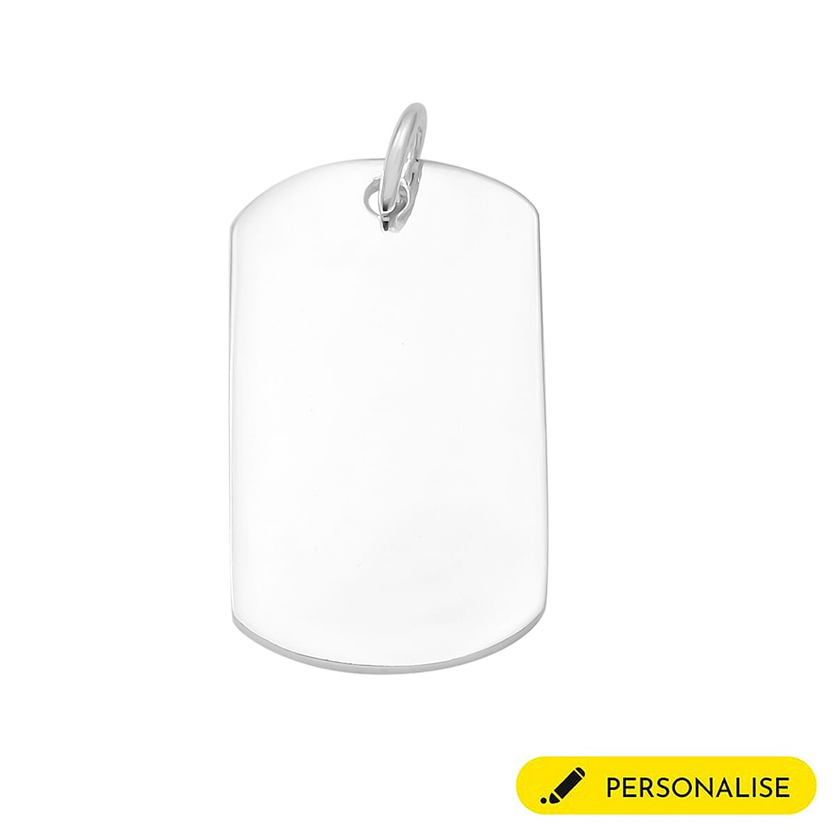 Personalised Engravable Dog Tag Pendant in Silver