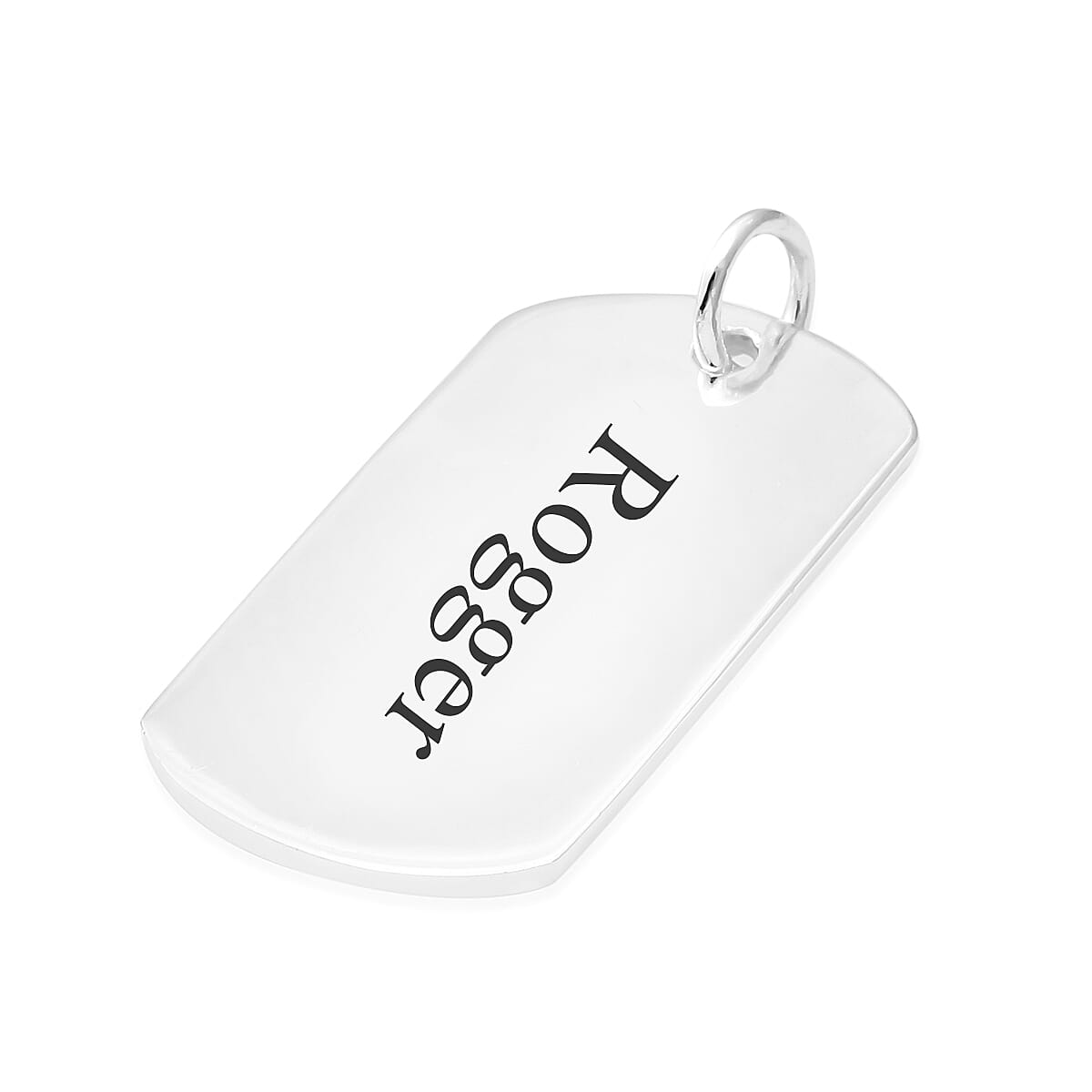 Personalised Engravable Dog Tag Pendant in Silver