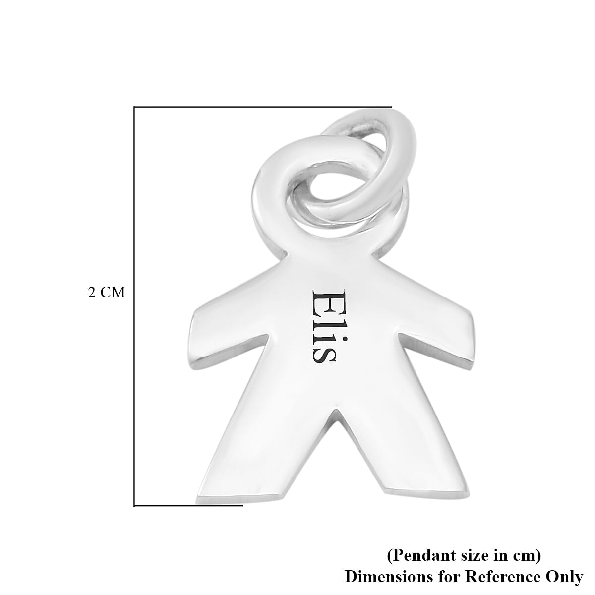Personalised Engravable Boy Pendant in Silver