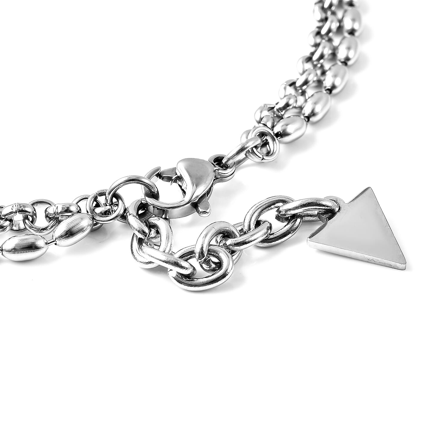 Personalised Engravable Initial Heart Steel Bracelet, Size 7.5-1 Inch, Stainless Steel