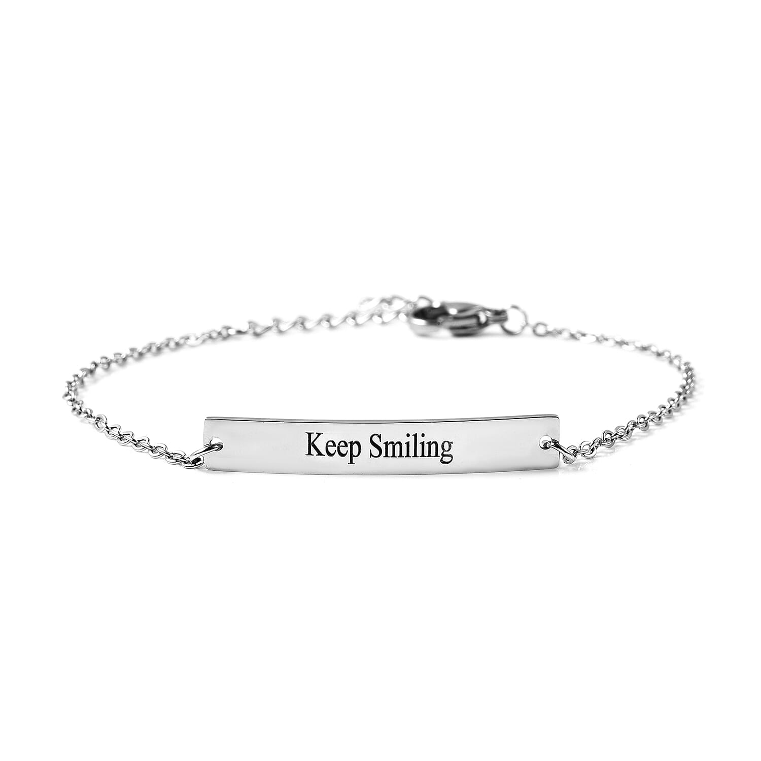 Personalise Engravable Bar Bracelet, Size 6.5+1.5 Inch