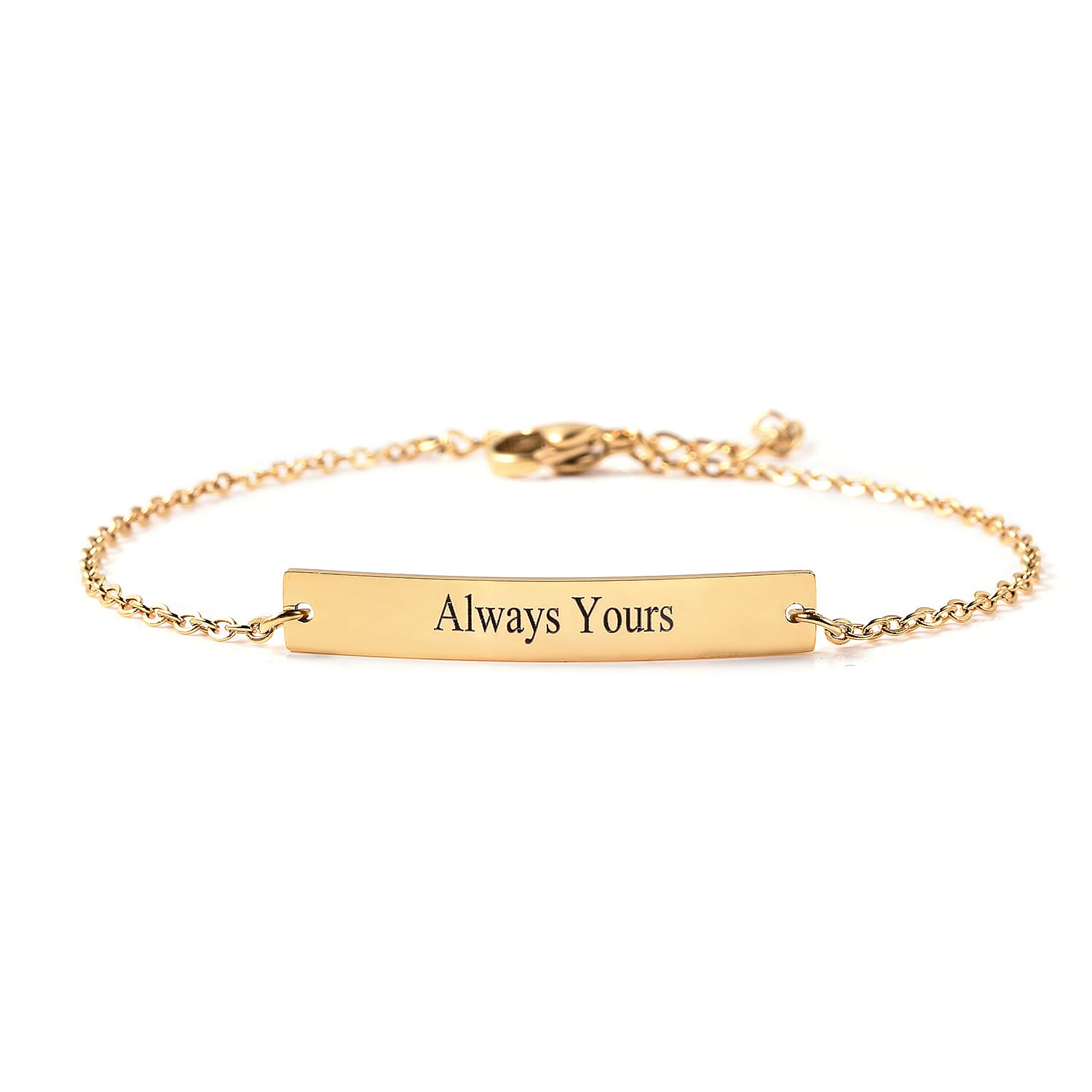 Personalise Engravable Bar Bracelet, Size 6.5+1.5 Inch