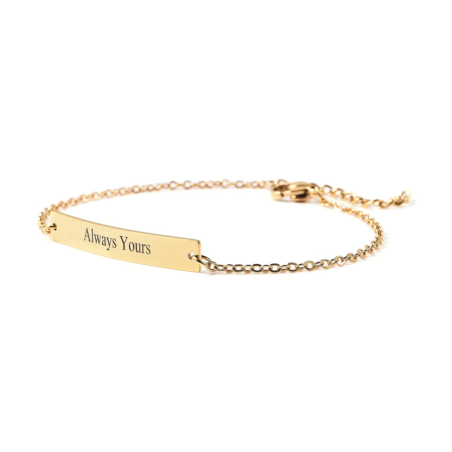 Personalise Engravable Bar Bracelet, Size 6.5+1.5 Inch