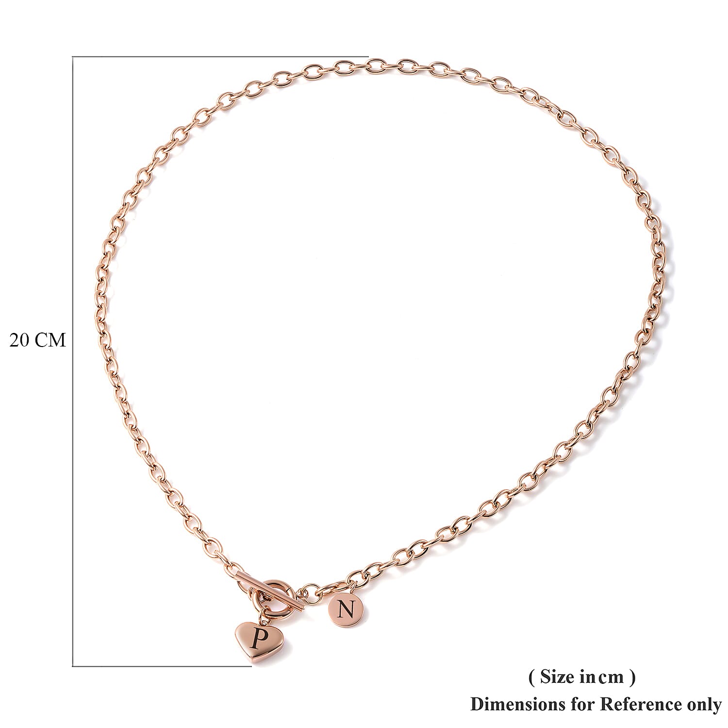 Personalised Engravable Heart Necklave, Size 18 Inch, Stainless Steel