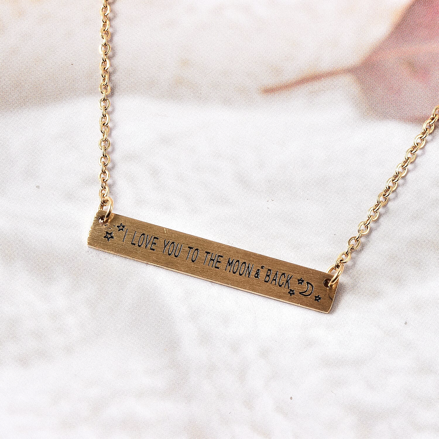 Personalise Engravable Stunning Bar Necklace, Size 17.5+2 Inch, Stainless Steel