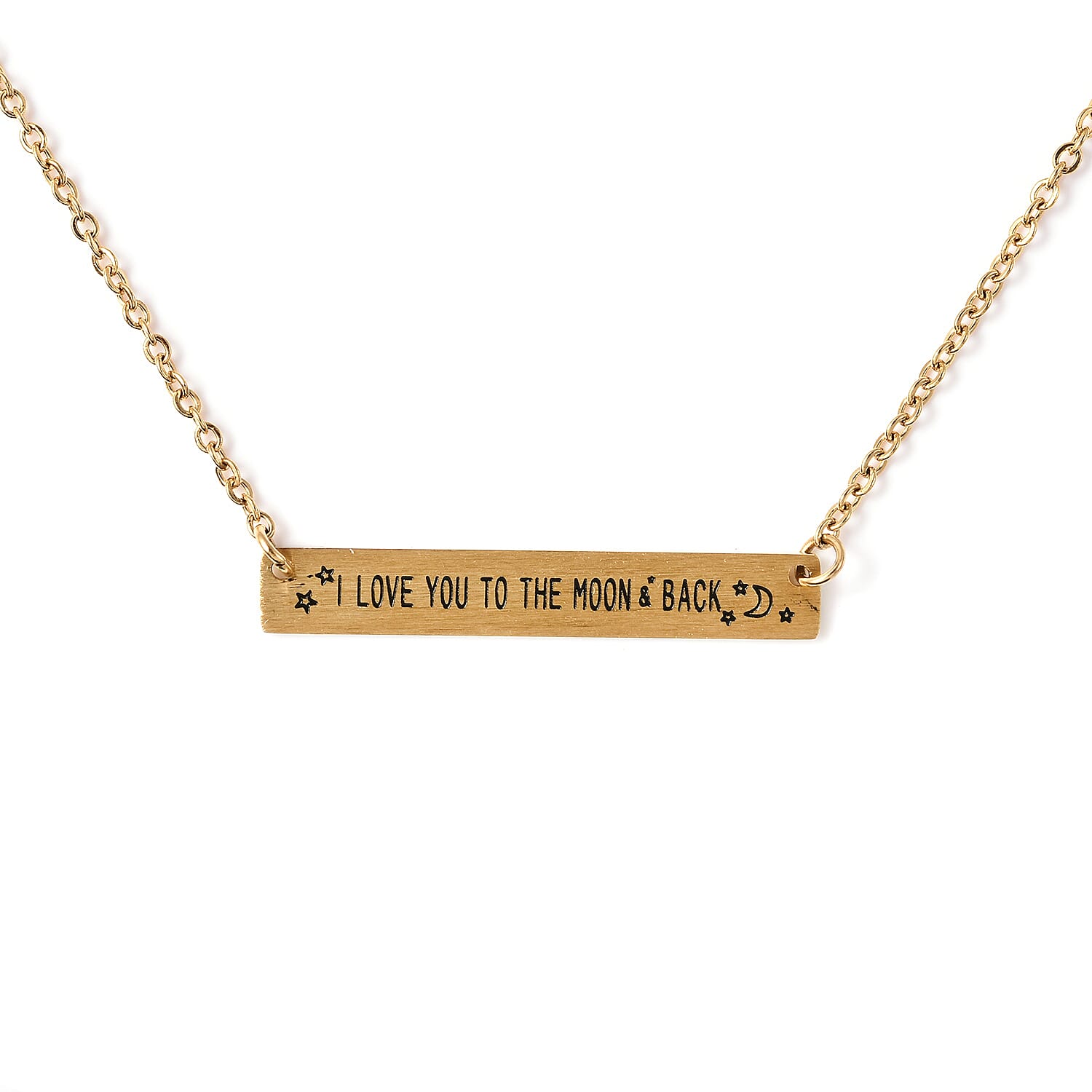 Personalise Engravable Stunning Bar Necklace, Size 17.5+2 Inch, Stainless Steel