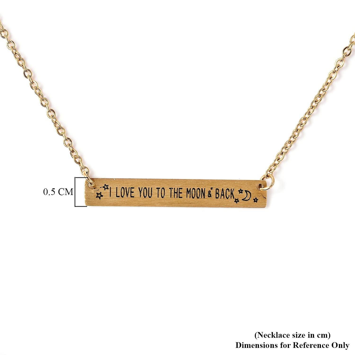 Personalise Engravable Stunning Bar Necklace, Size 17.5+2 Inch, Stainless Steel