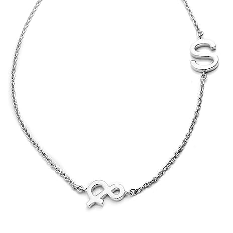 Personalised Single Alphabet - &, Name Necklace in Silver, Size 18-2 Inch