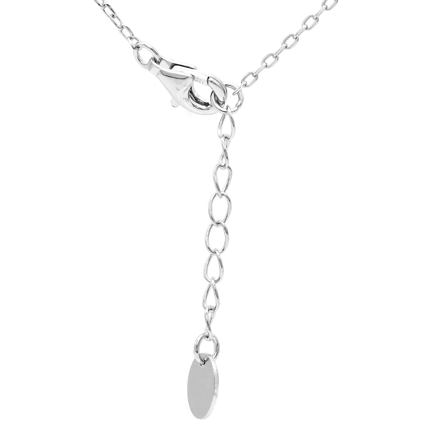 Personalised Silver Spinner Disc Necklace, Size 17-1 Inch