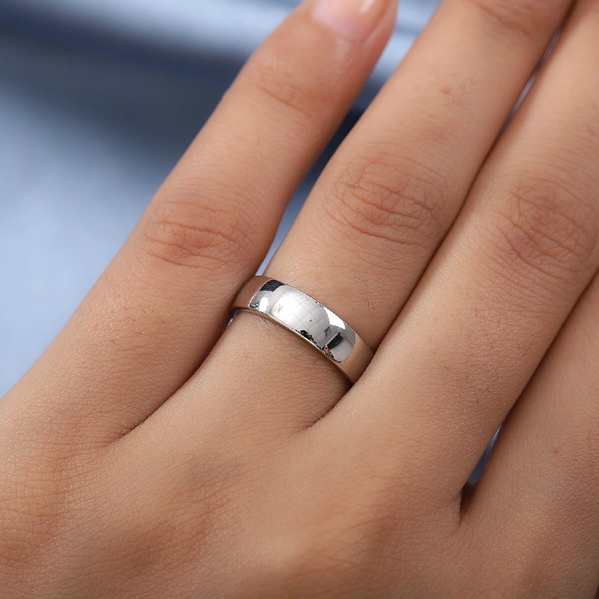 Personalised Engravable 950 Platinum 4.7mm Band Ring, Platinum