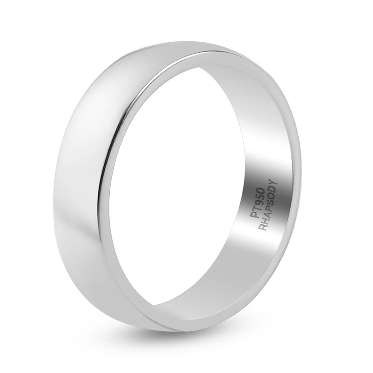 Personalised Engravable 950 Platinum 4.7mm Band Ring, Platinum