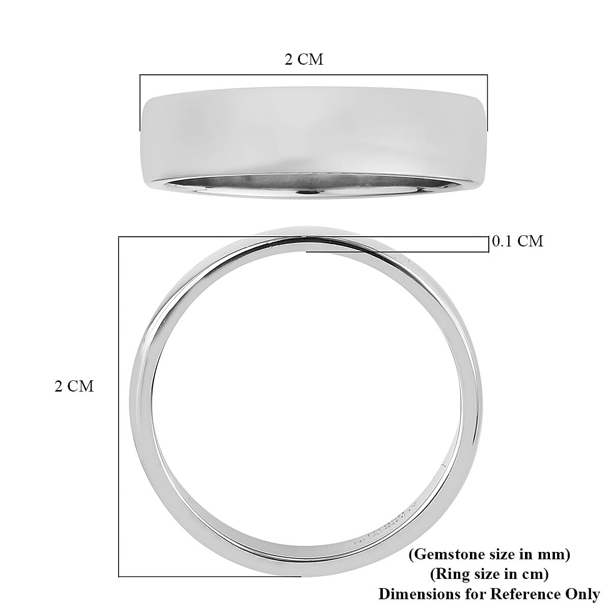 Personalised Engravable 950 Platinum 4.7mm Band Ring, Platinum