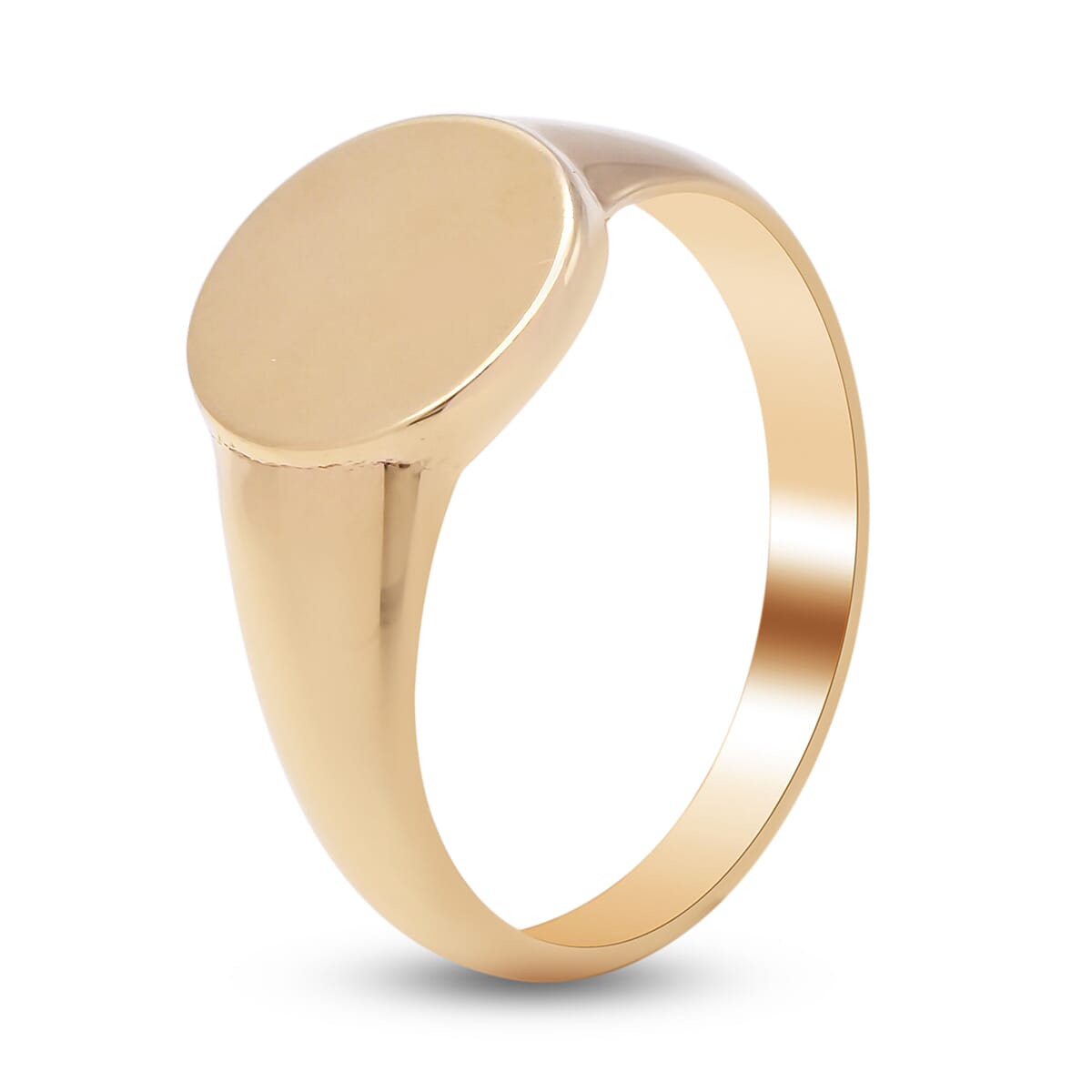 Personalised Engravable 9ct small round signet ring