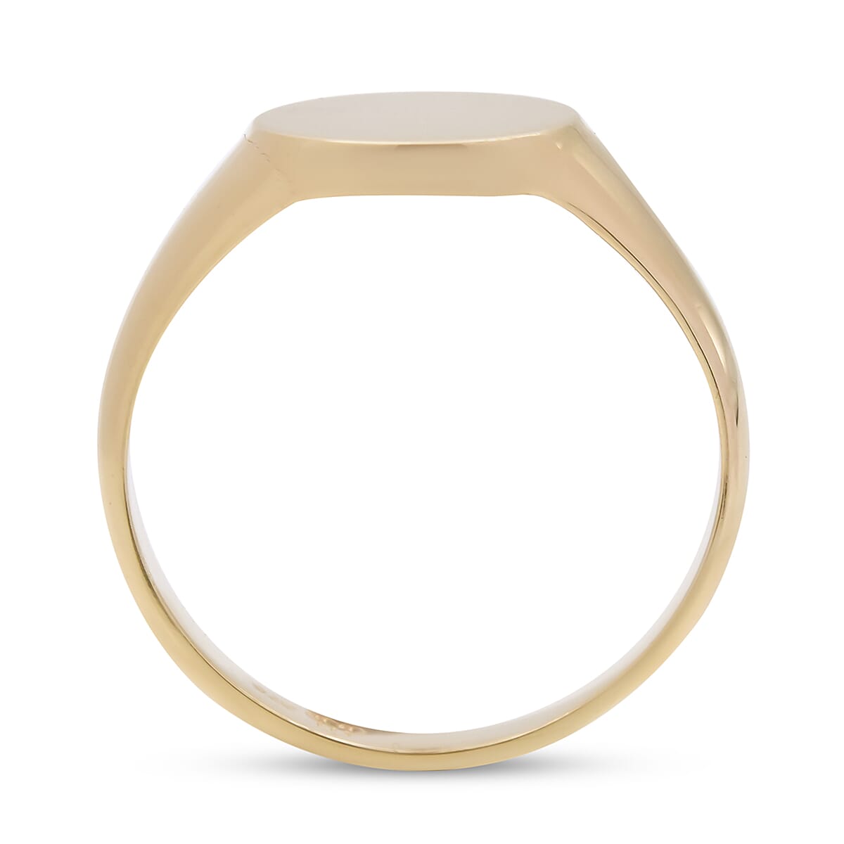 Personalised Engravable 9ct small round signet ring
