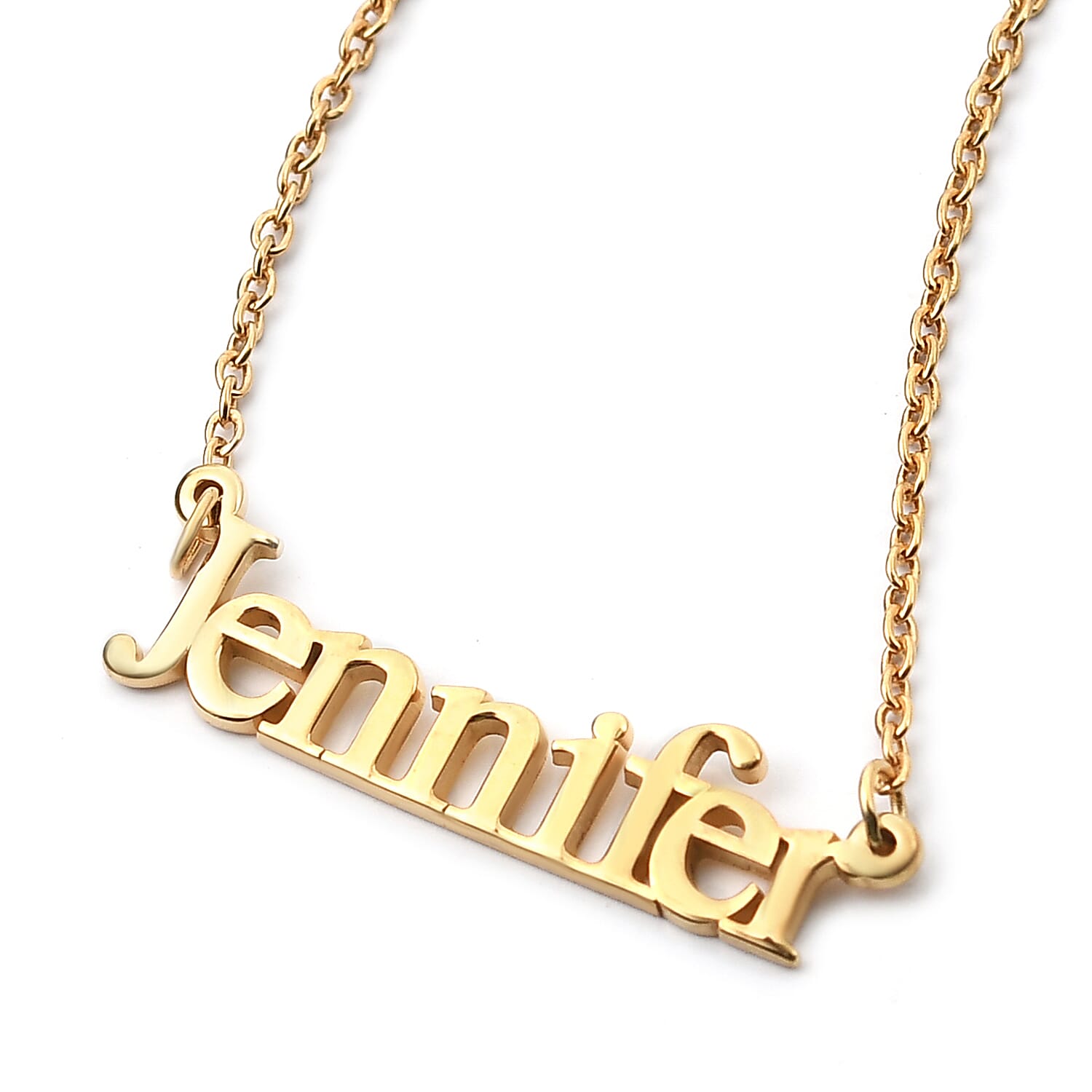 9ct Personalised Name Necklace, Size 18 Inch
