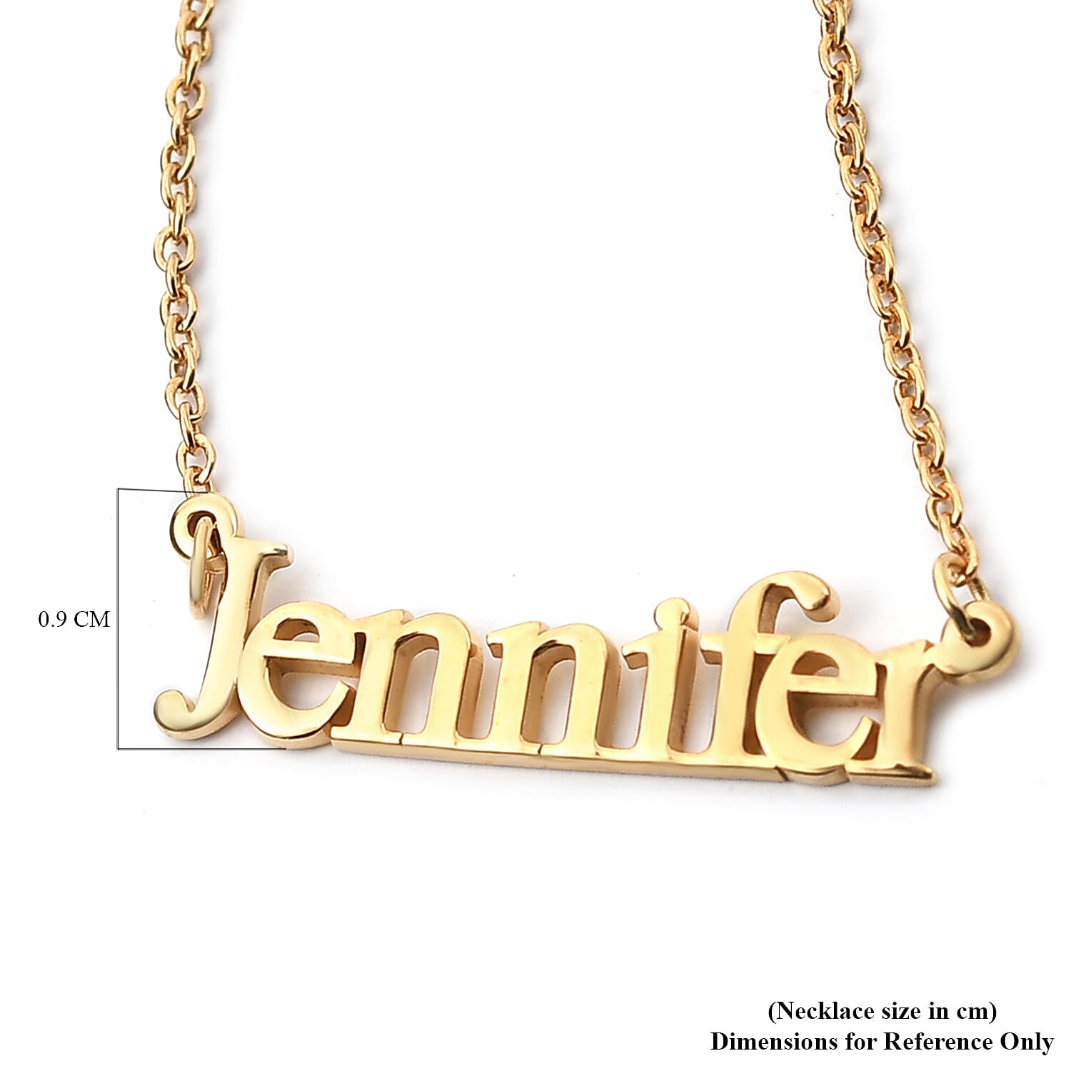 9ct Personalised Name Necklace, Size 18 Inch