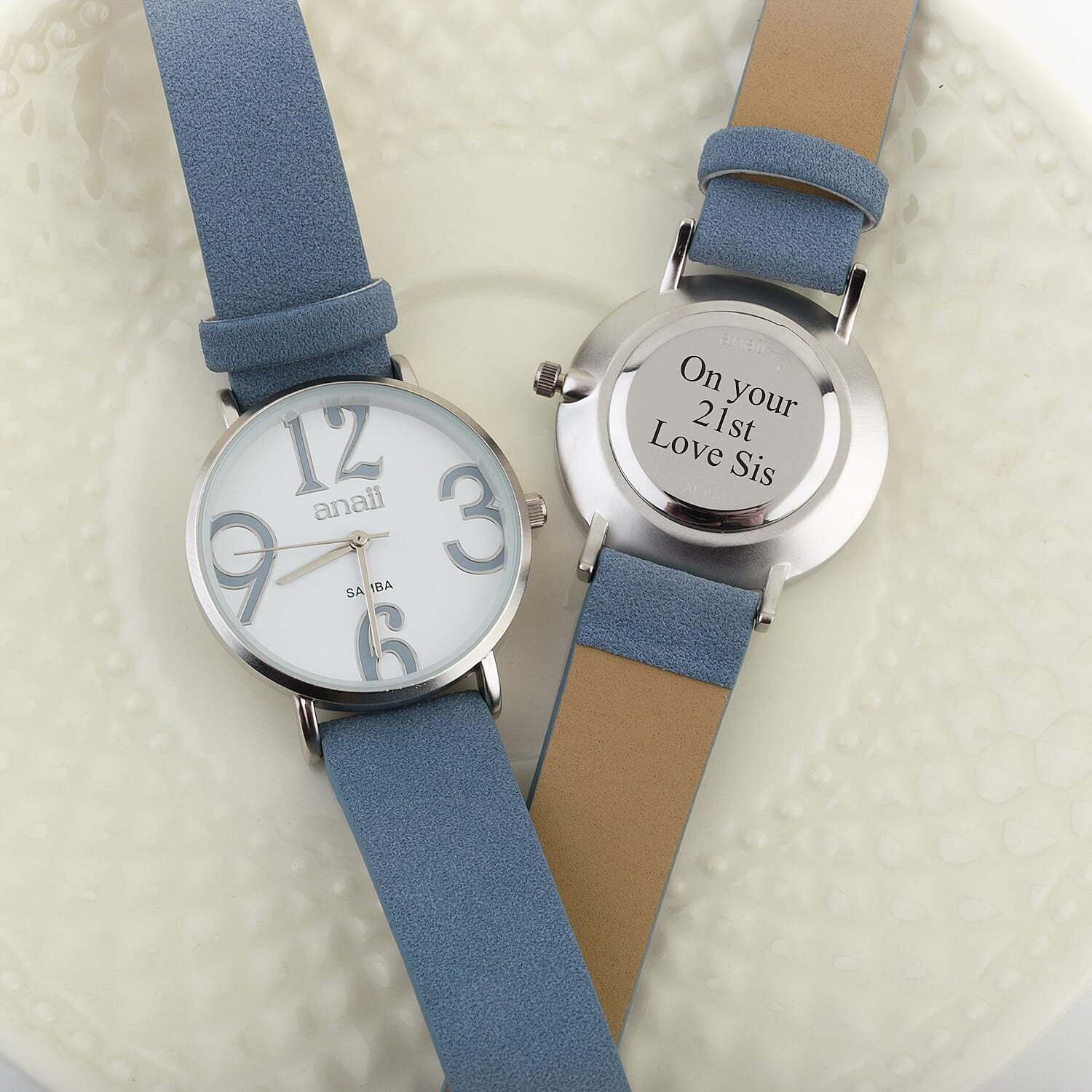 Personalised Engravable ANAII Samba Blue Watch