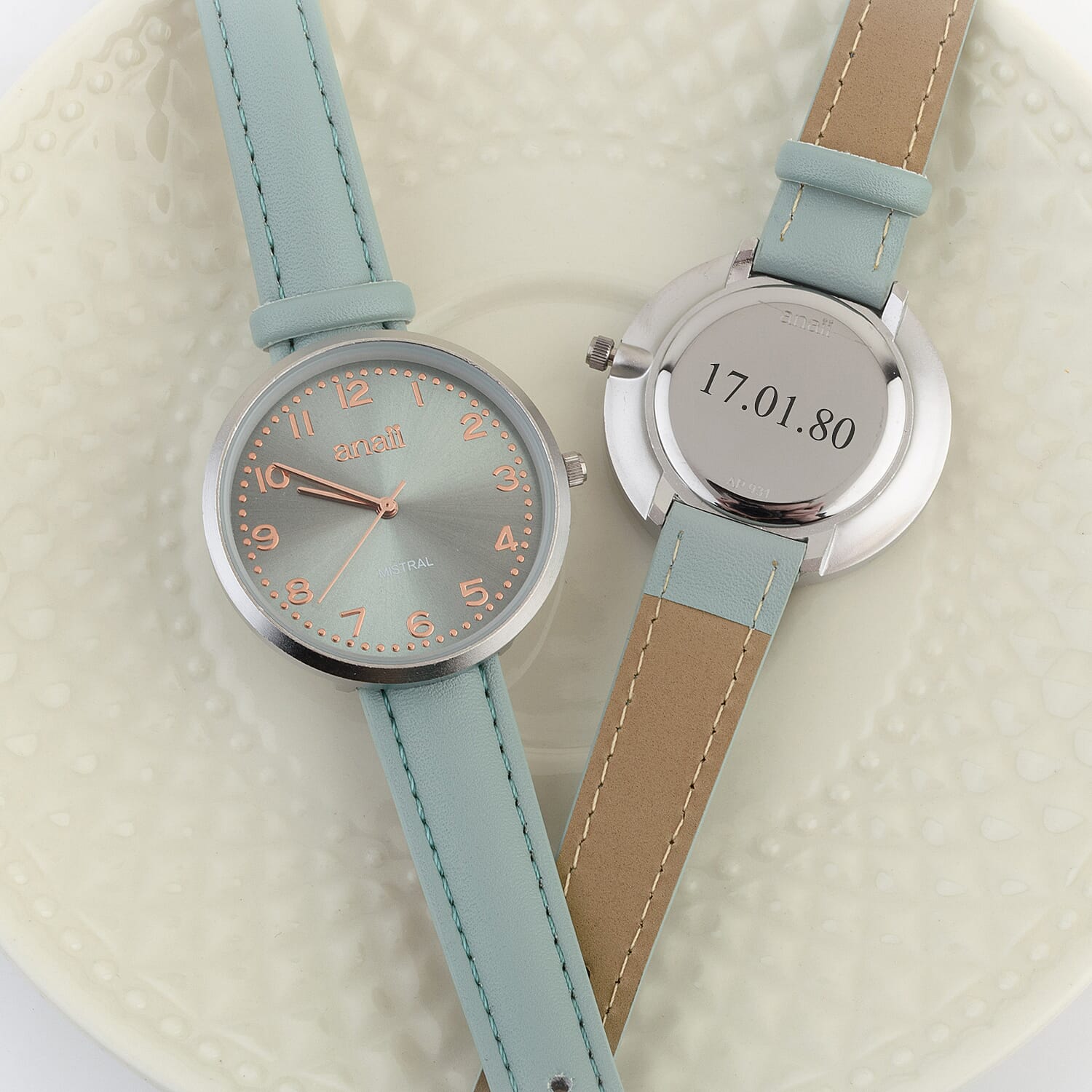 Personalised Engravable ANAII Mistral Mint Watch