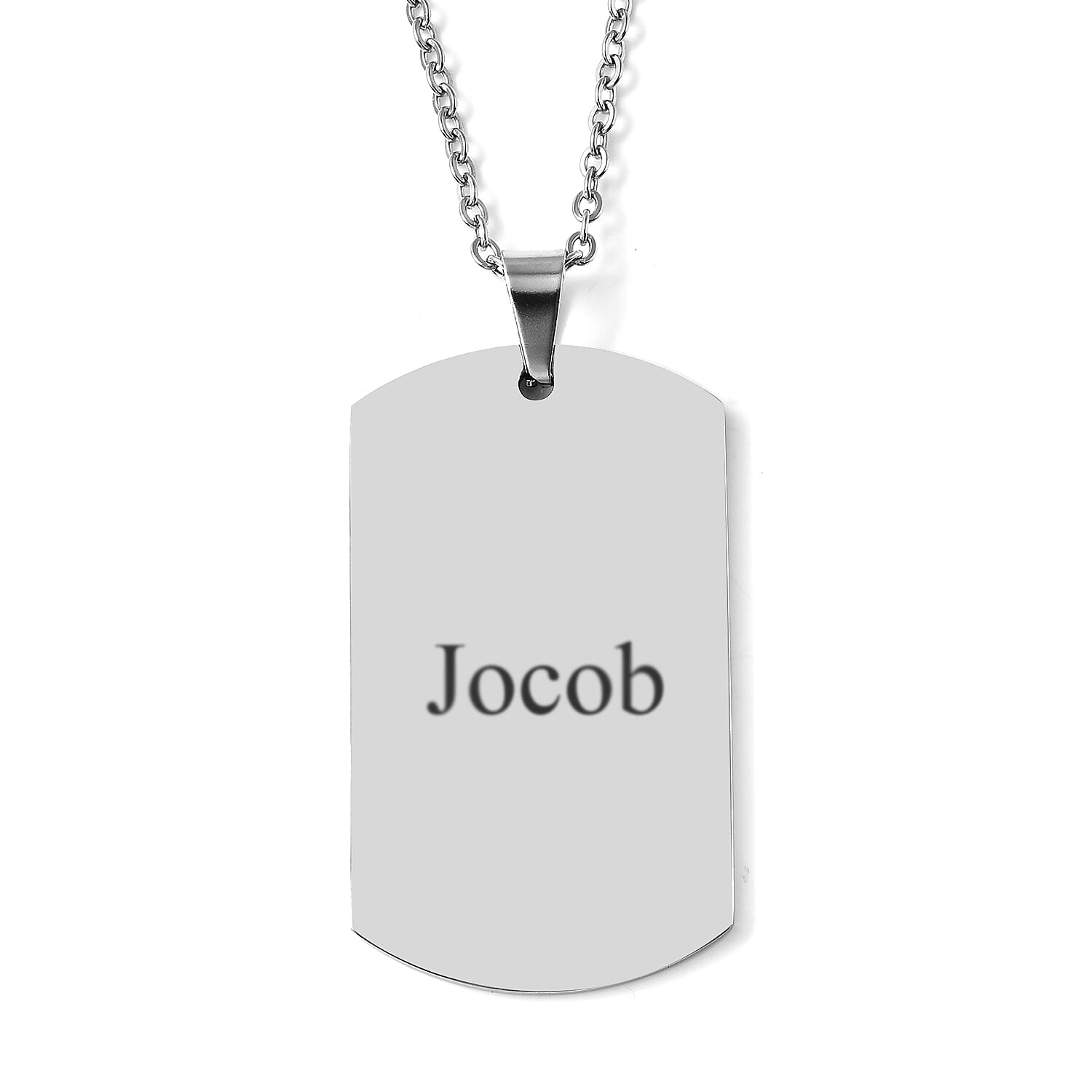 Personalised Engravable Gents Dog tag in Stainless Steel