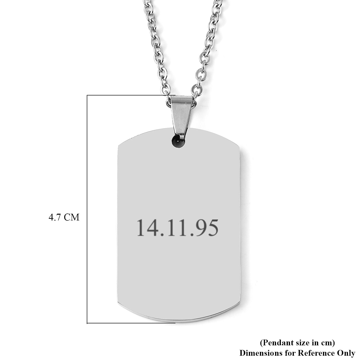 Personalised Engravable Gents Dog tag in Stainless Steel