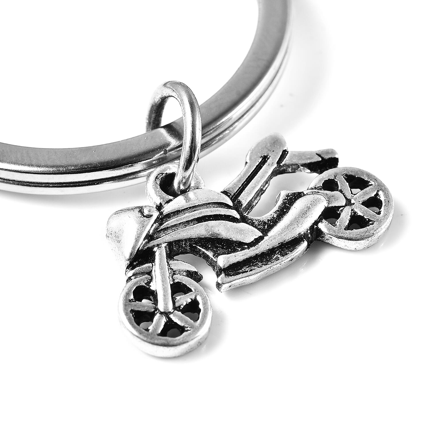 Personalised Engravable Motorbike and Plate Key Ring in Stainless Steel