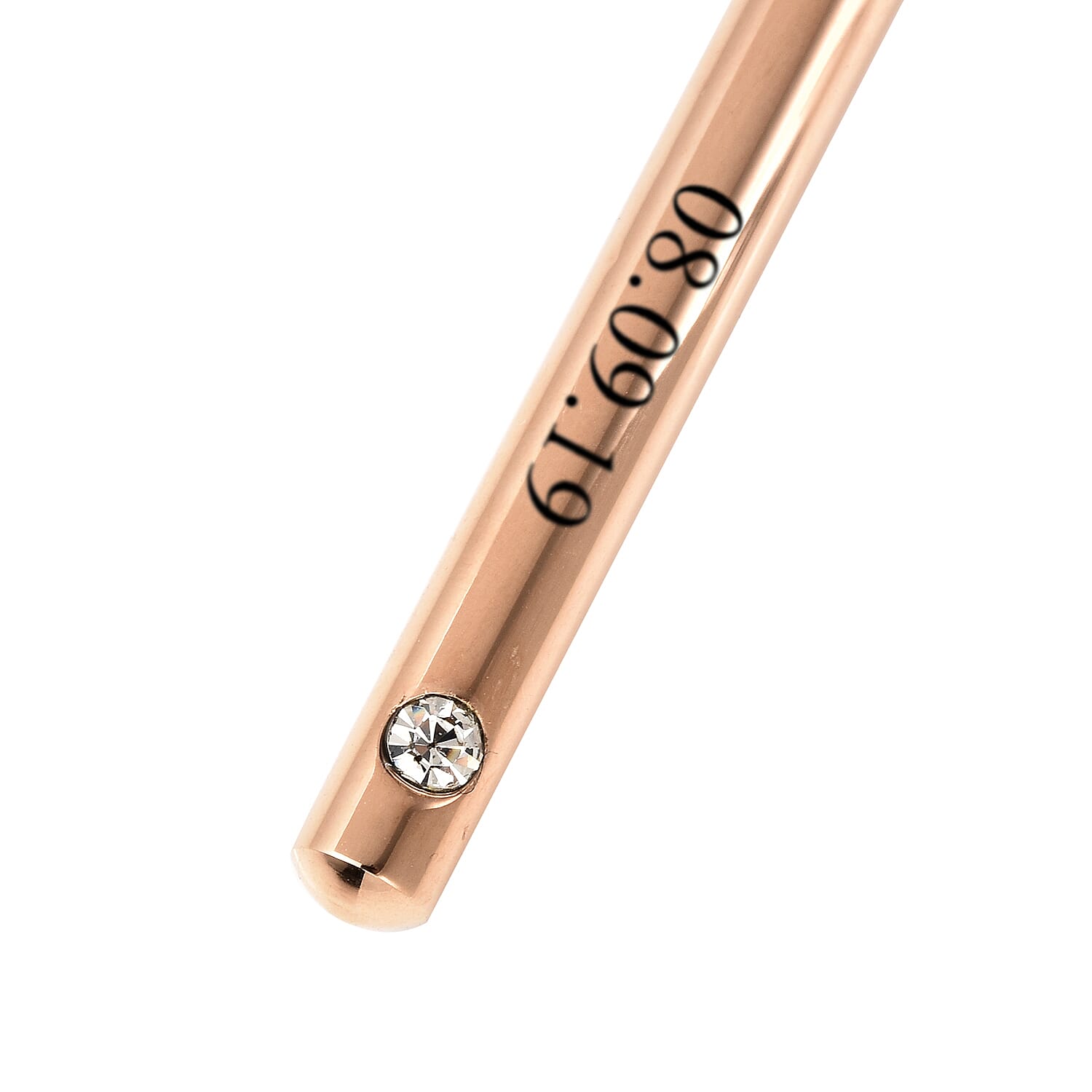 Personalised Engravable Bar with Crystal , in Stainless Steel, 21 inches