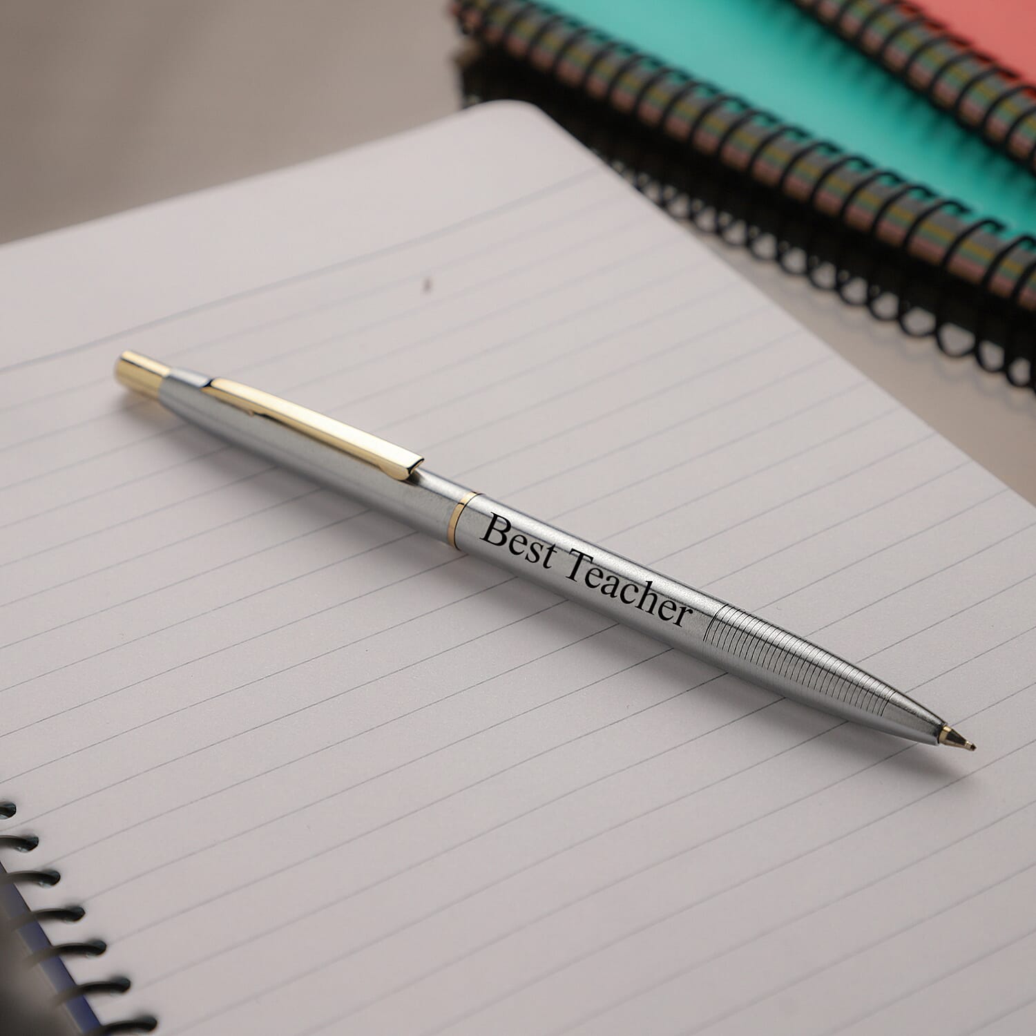Personalised Engravable Silver & Gold Tone Ball Point Pen