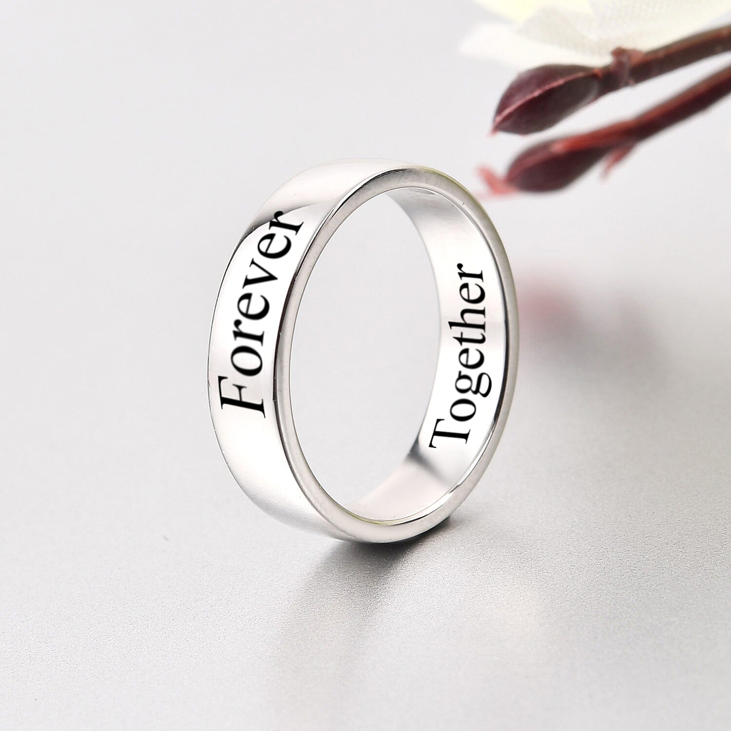 Personalised Engravable 950 Platinum  Band Ring, Platinum Wt. 8 Gms