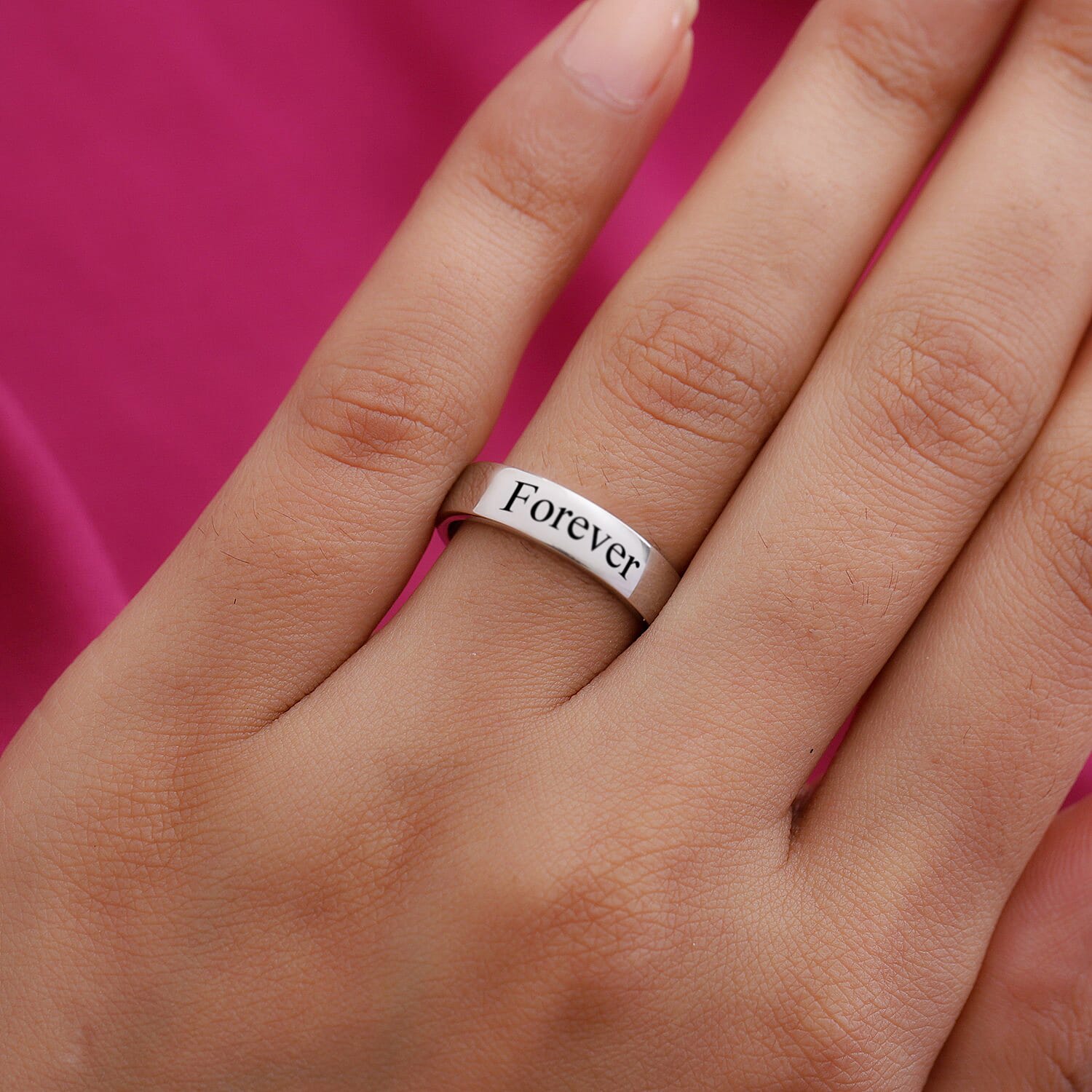 Personalised Engravable 950 Platinum  Band Ring, Platinum Wt. 8 Gms