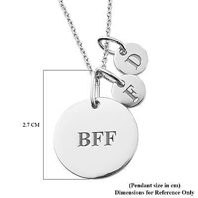 Personalised Engravable 3 Disc Charm Necklace in Silver