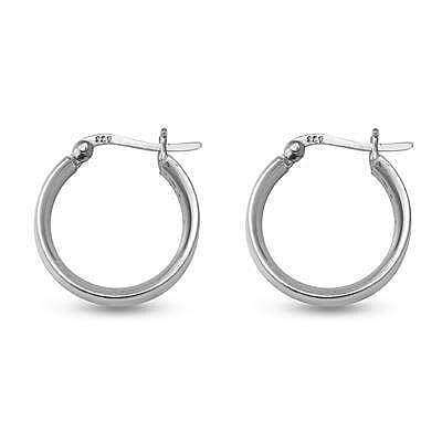 Personalised Engravable Hoop Earrings in Silver