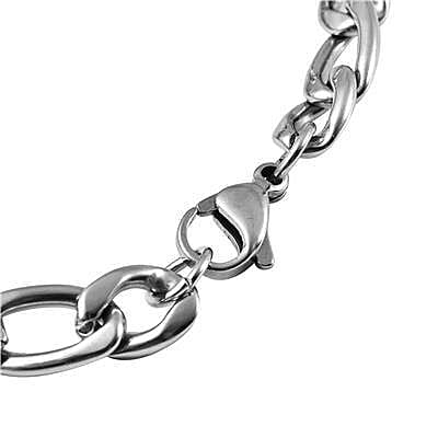 Personalised Engravable Medical Alert Bracelet, Size 7.5"in silver tone