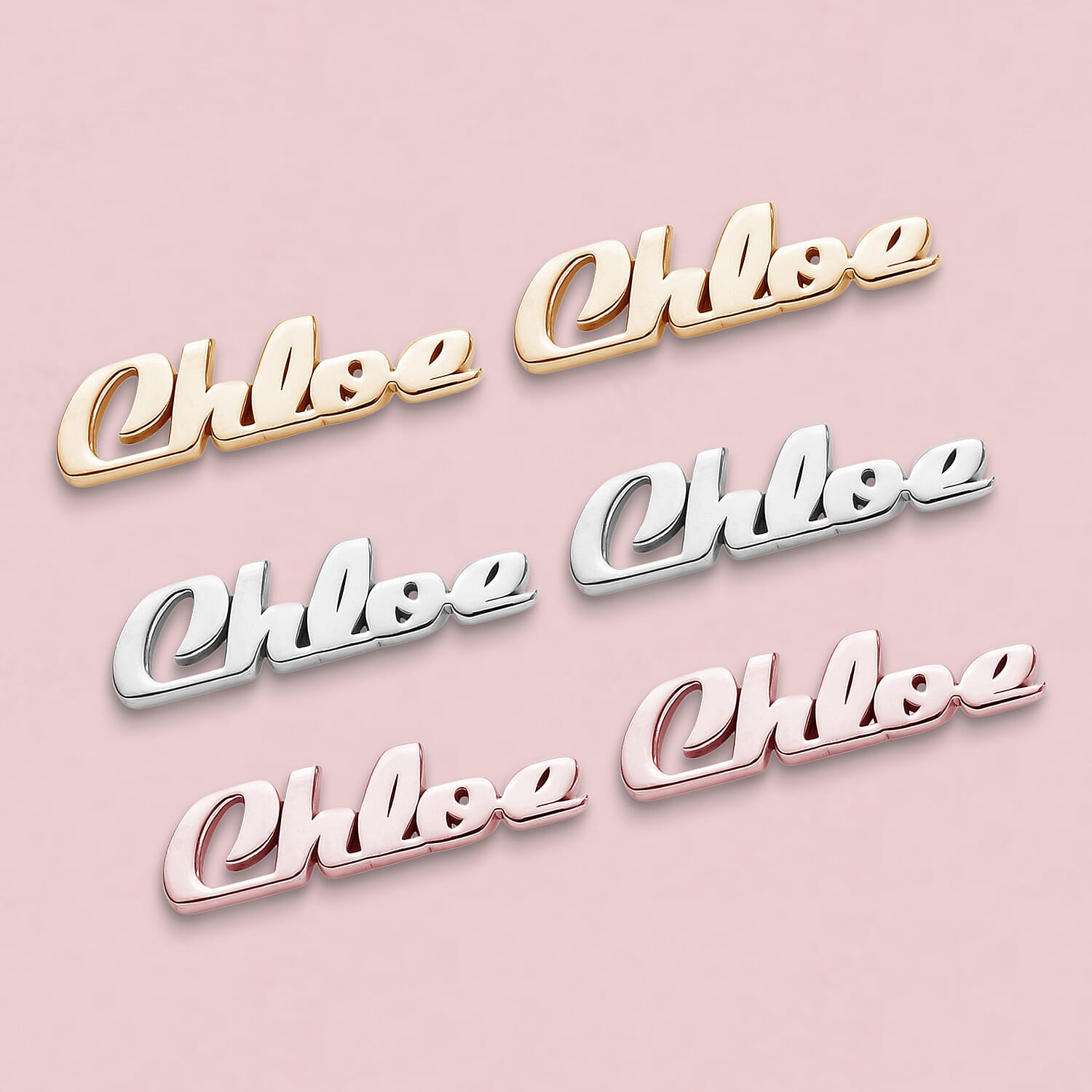 Personalised Name Earrings in Silver