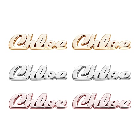 Personalised Name Earrings in Silver