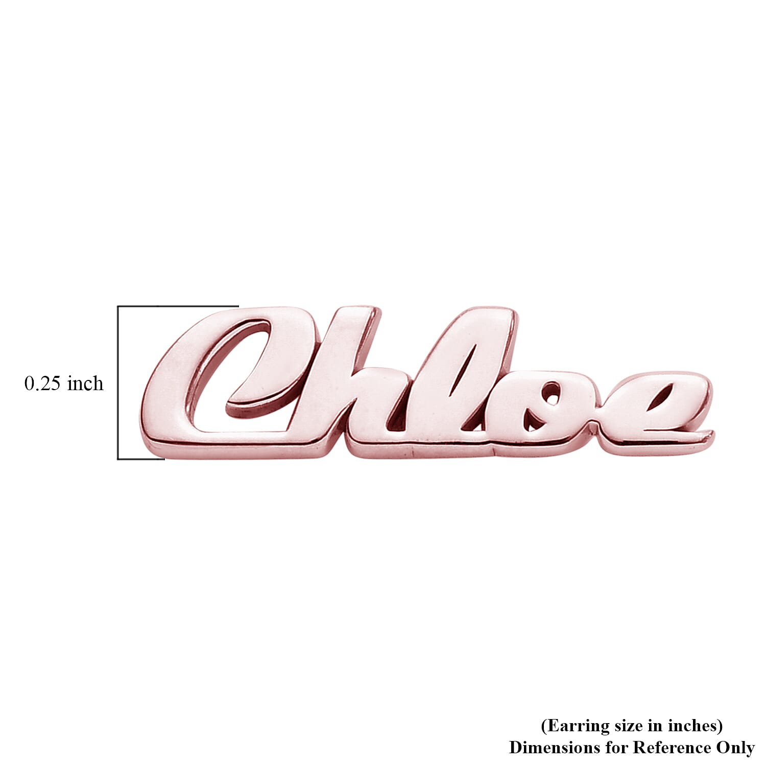 Personalised Name Earrings in Silver