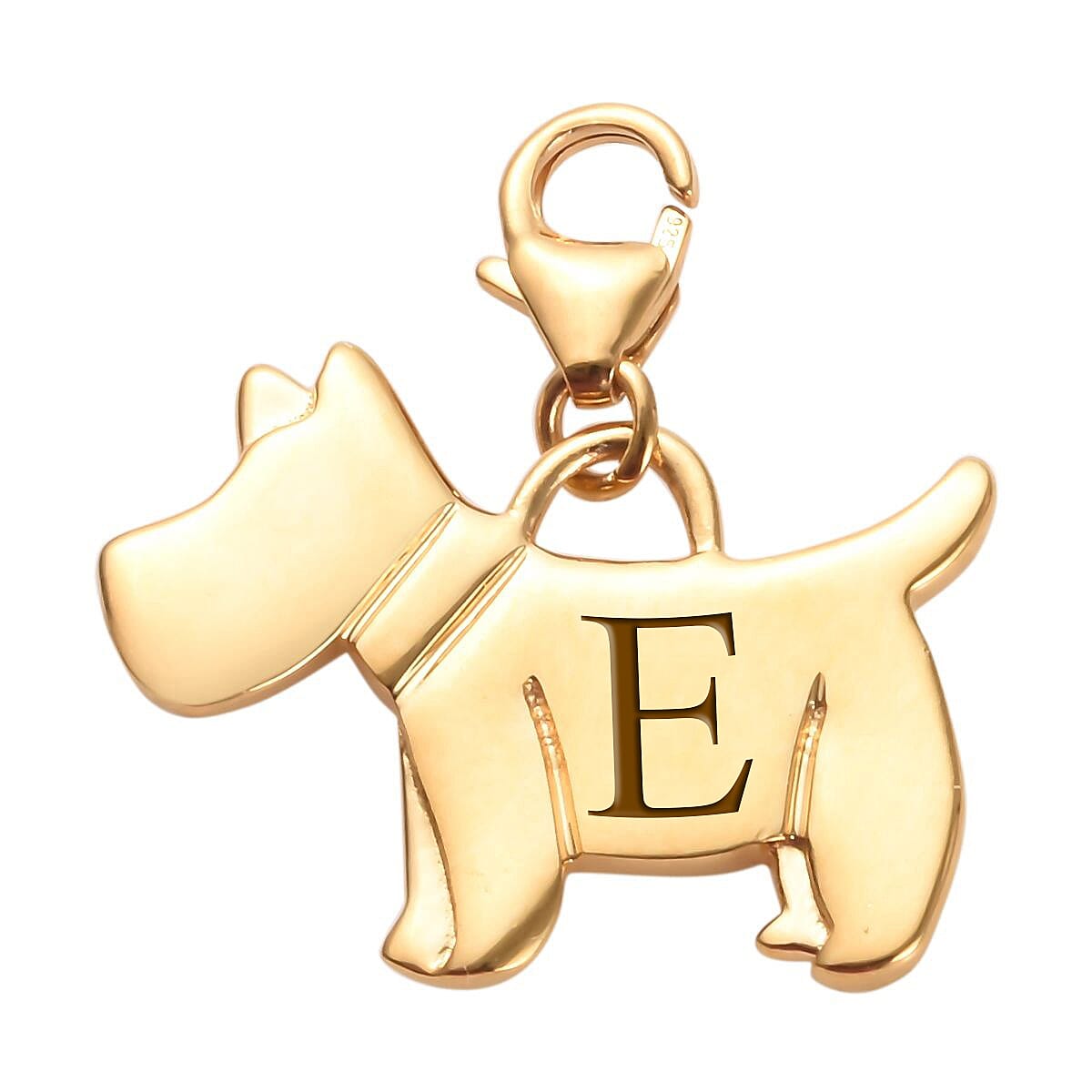 Personalised Engravable Scottish Terrier Dog Charm in Sterling Silver