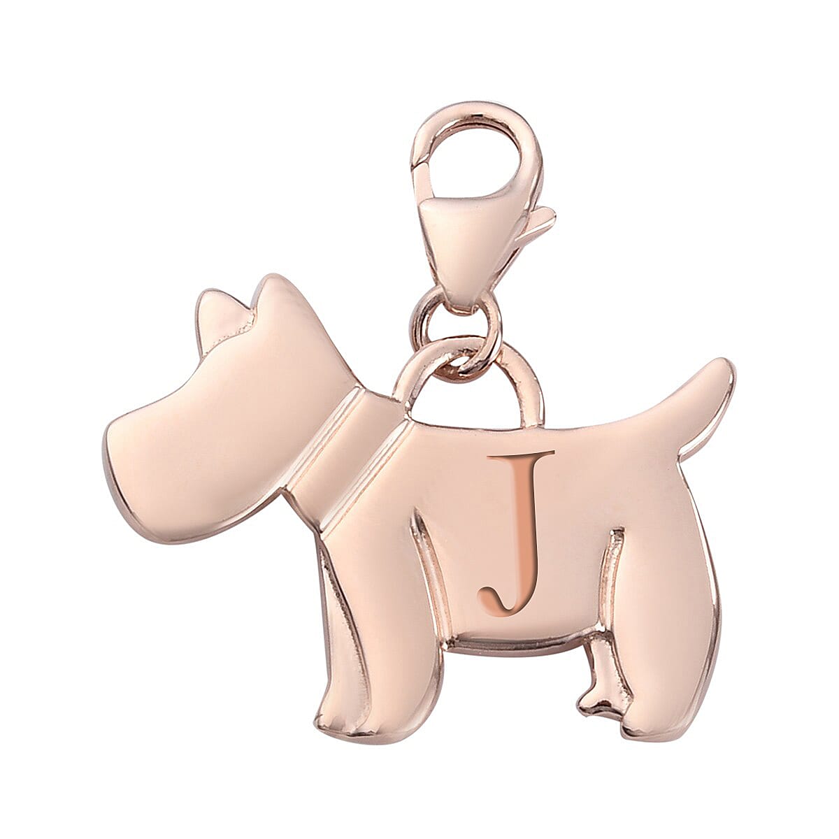 Personalised Engravable Scottish Terrier Dog Charm in Sterling Silver