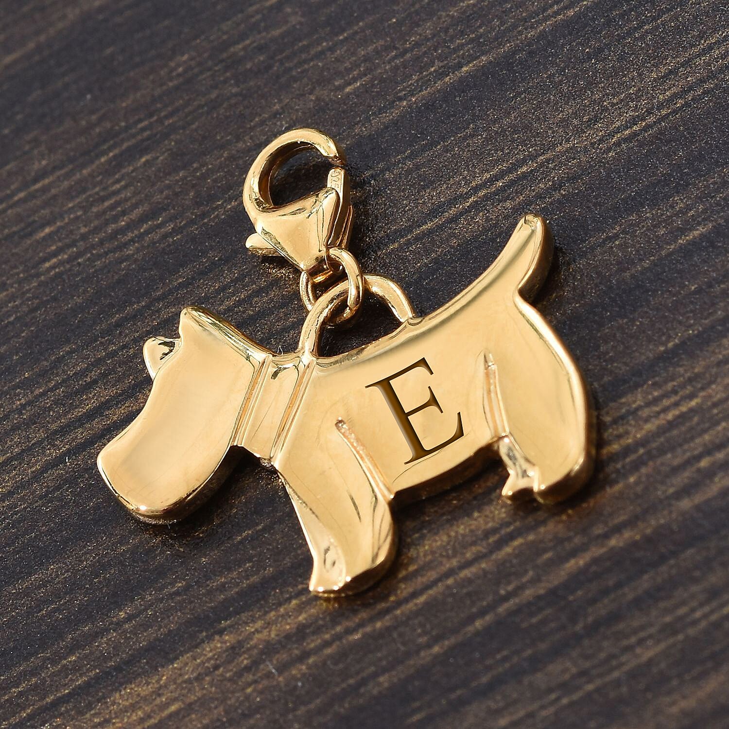 Personalised Engravable Scottish Terrier Dog Charm in Sterling Silver