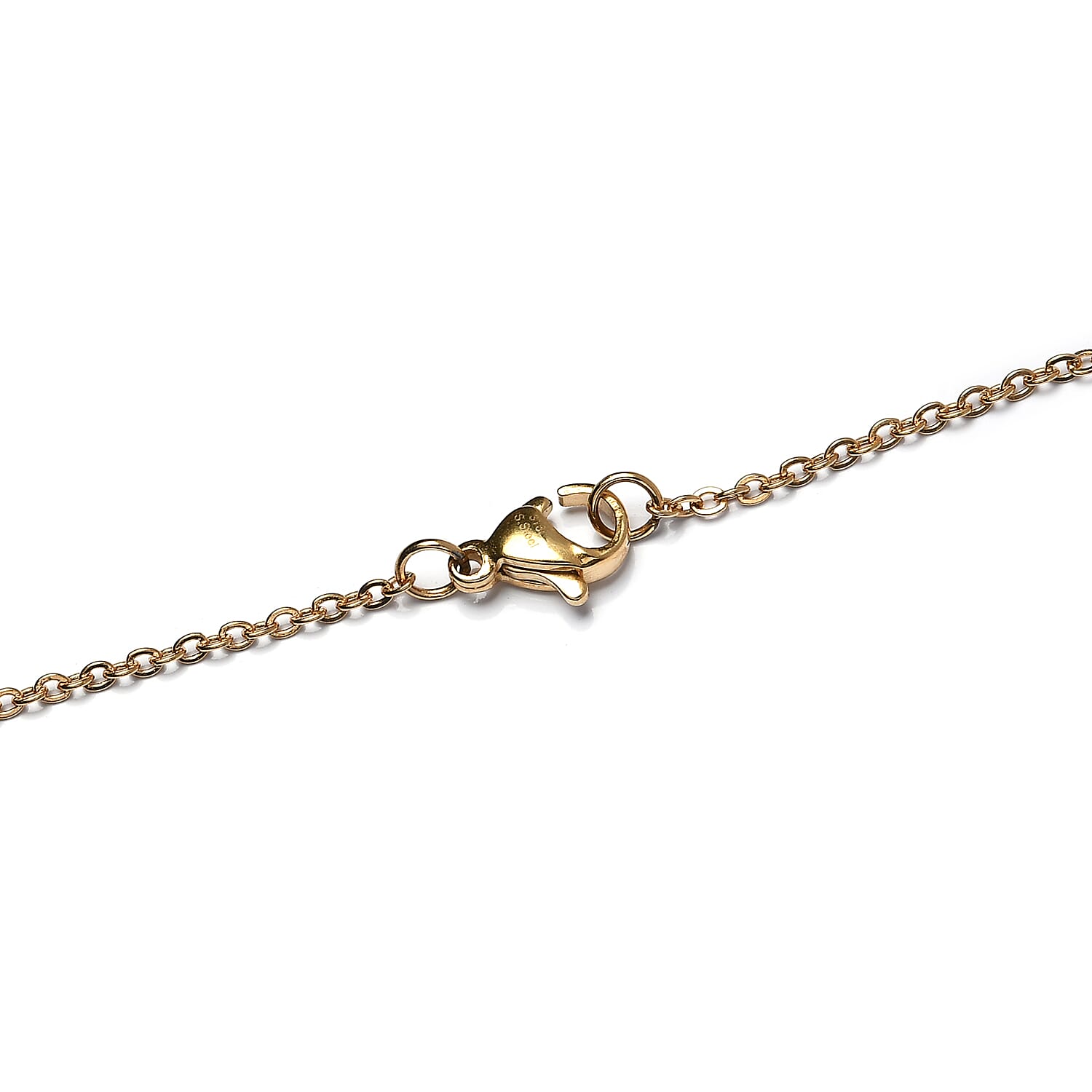 Personalised Two Names Necklace in Brass, Size 18", Font- Freehand521 BT