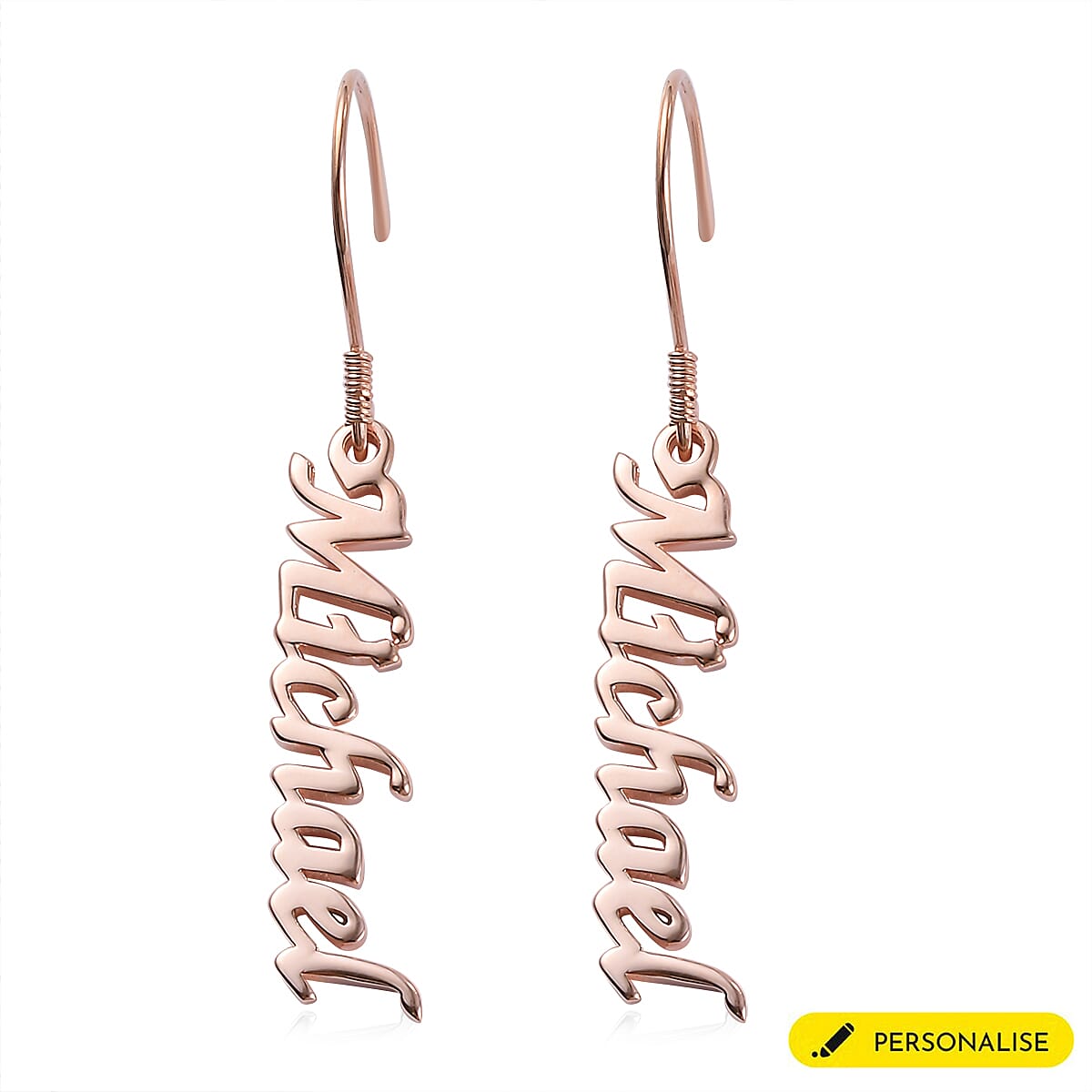 Personalised Name Earring in Brass, Font- Freehand521 BT