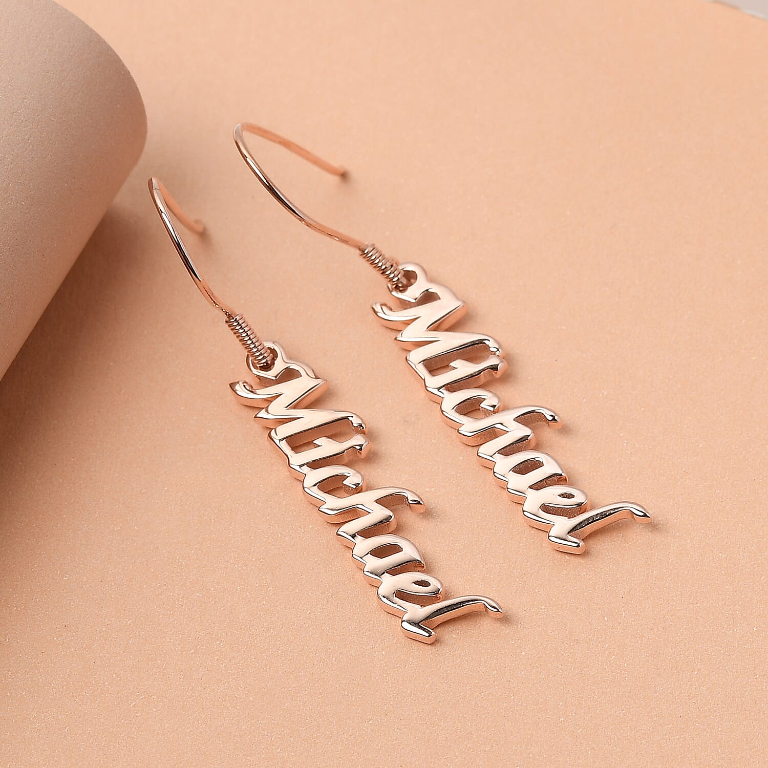 Personalised Name Earring in Brass, Font- Freehand521 BT