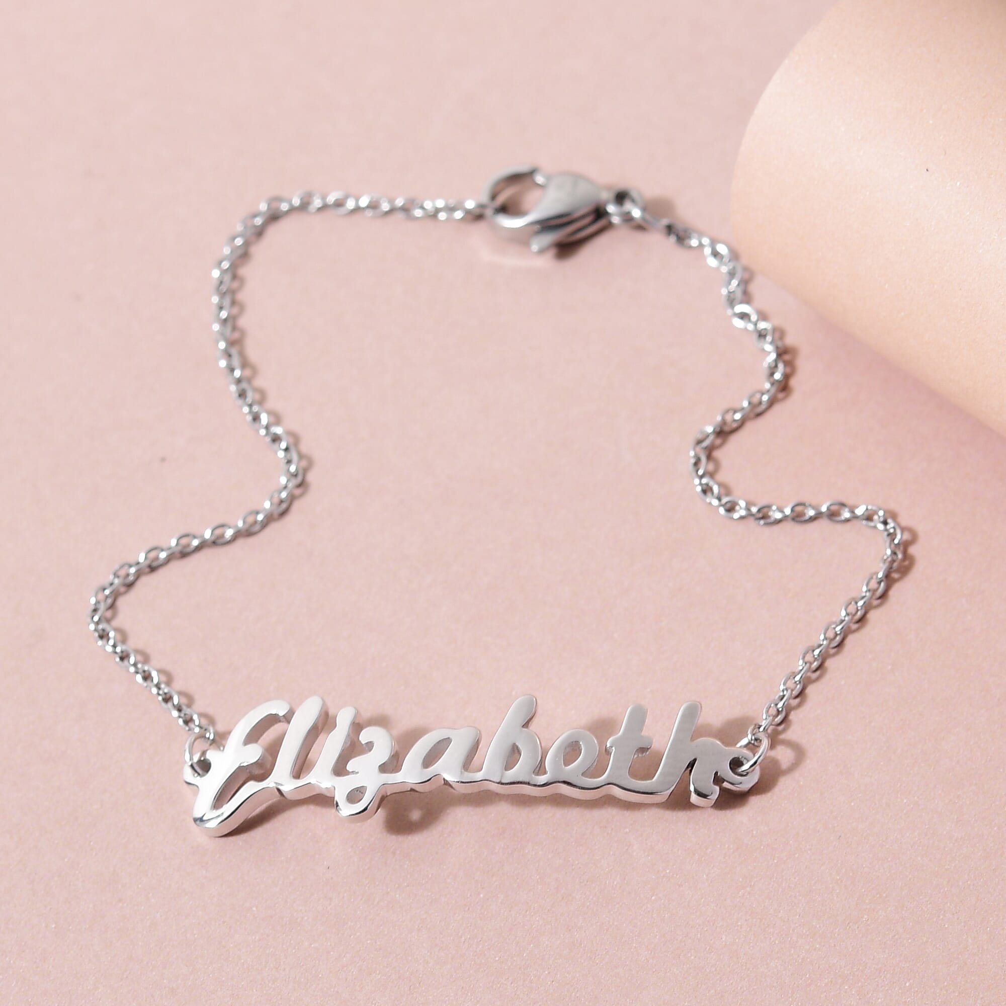 Personalised Name Bracelet in Brass,Font- Freehand521 BT, Size- 6.5-1"