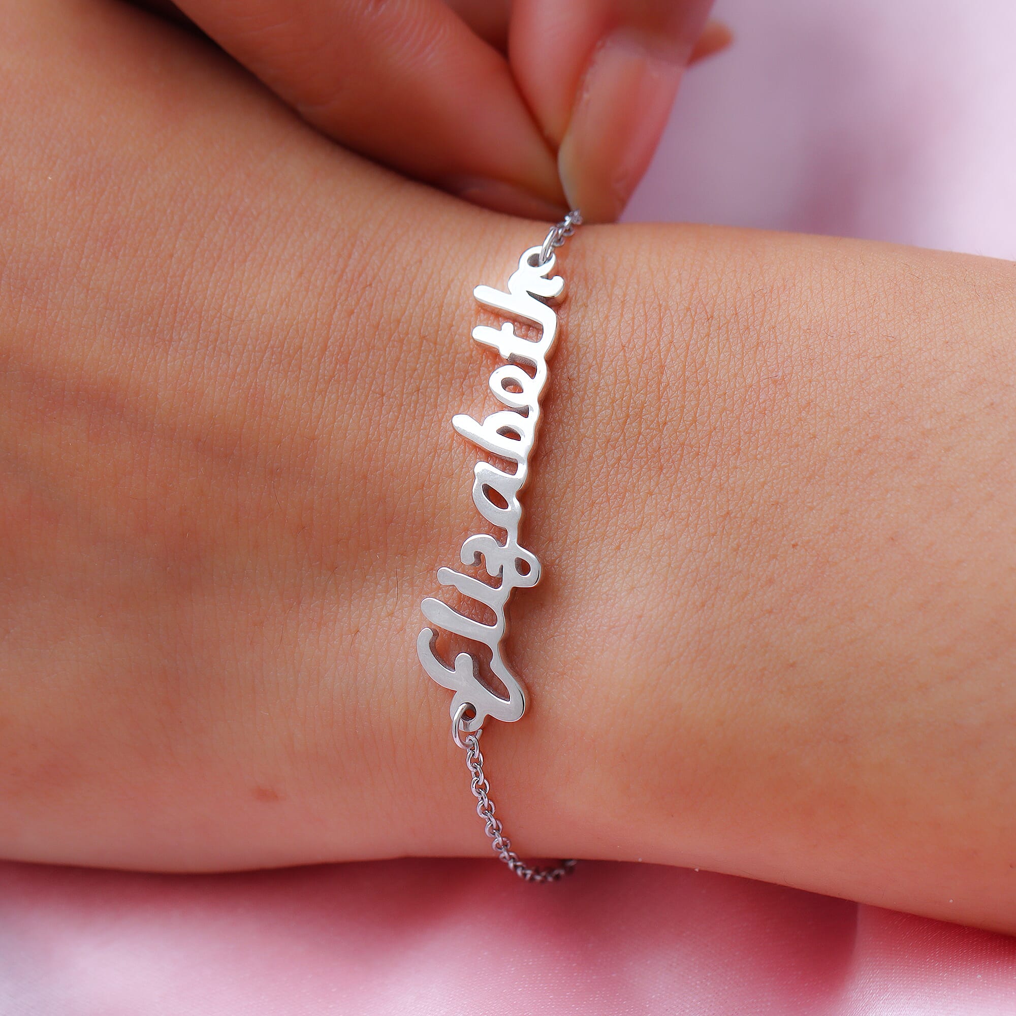 Personalised Name Bracelet in Brass,Font- Freehand521 BT, Size- 6.5-1"