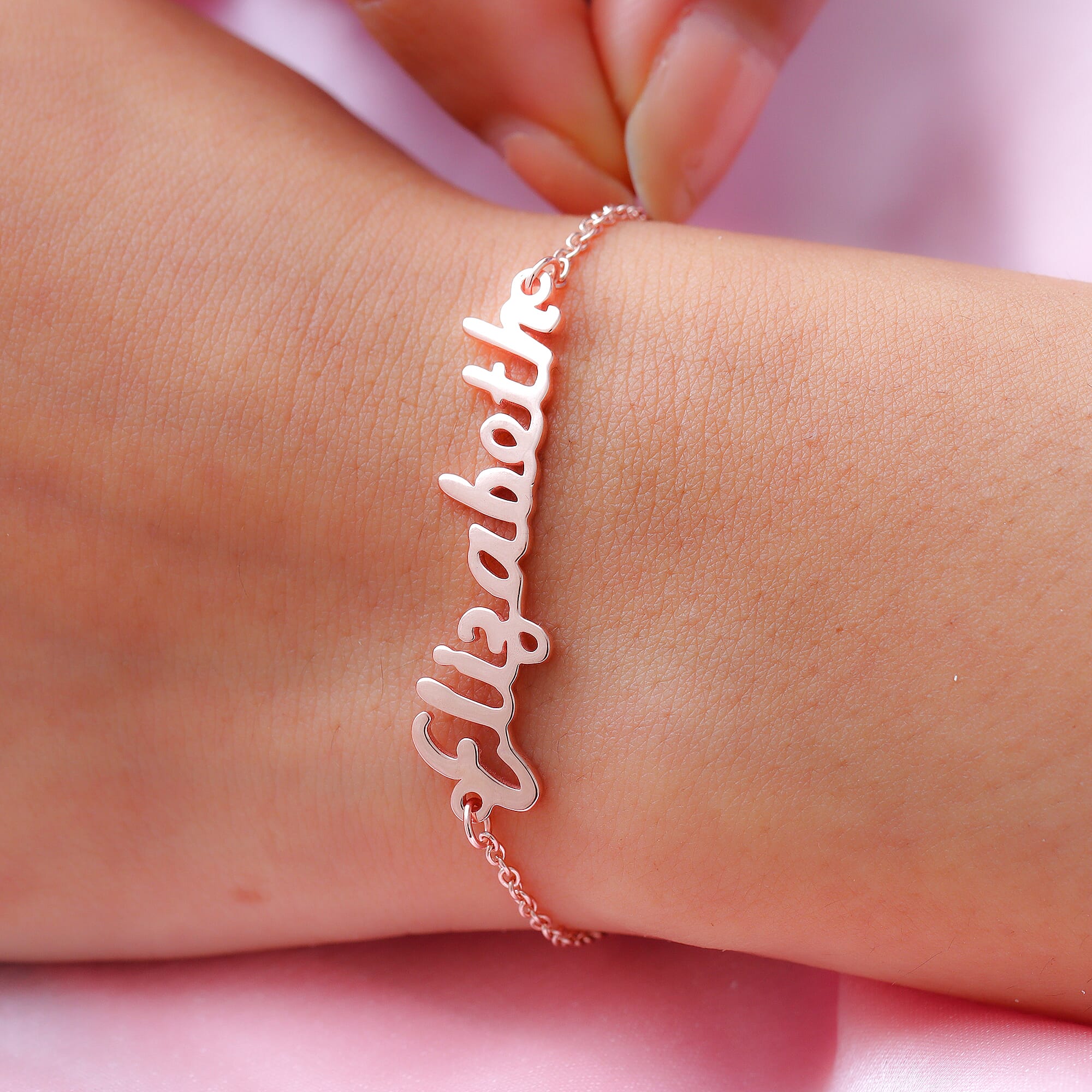Personalised Name Bracelet in Brass,Font- Freehand521 BT, Size- 6.5-1"