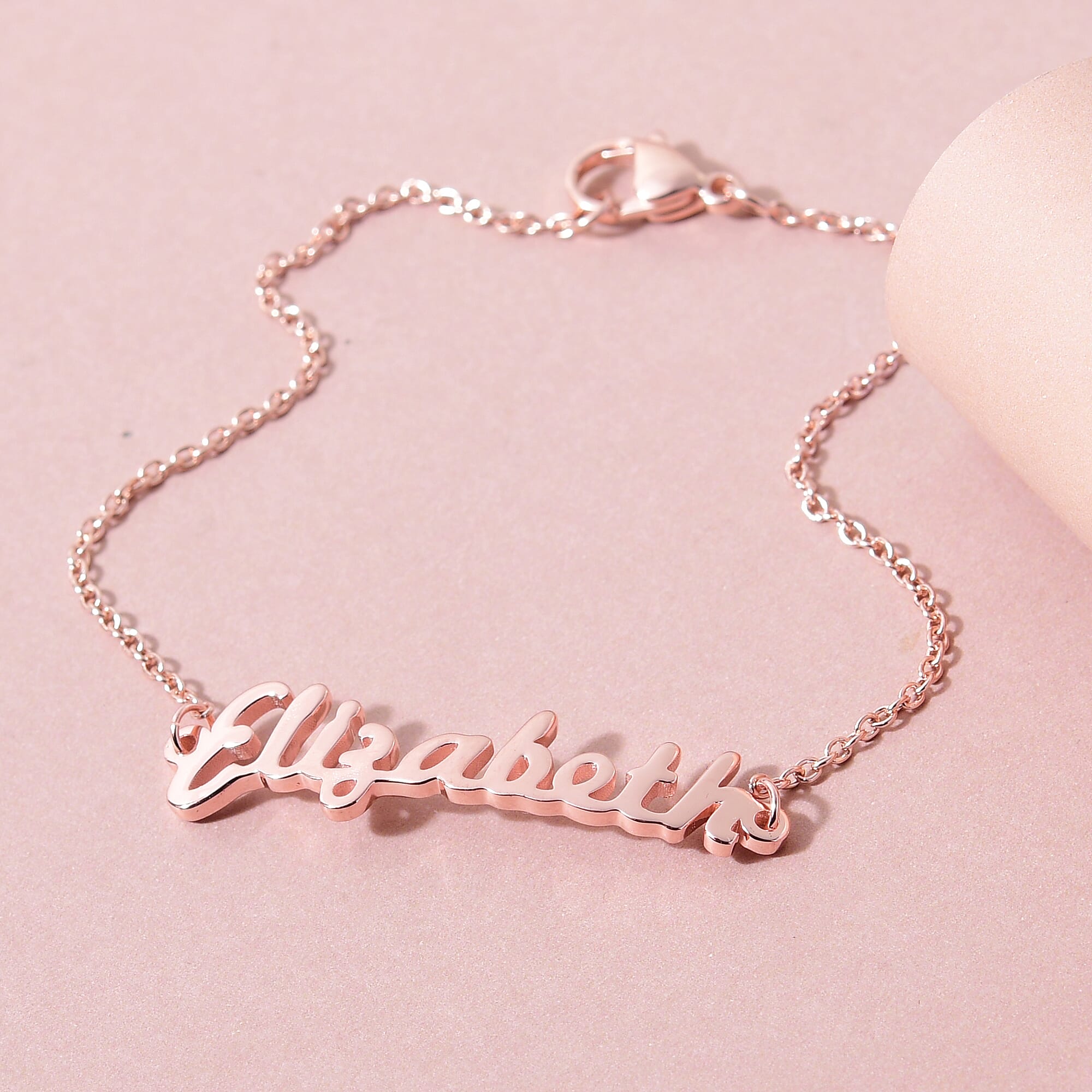 Personalised Name Bracelet in Brass,Font- Freehand521 BT, Size- 6.5-1"