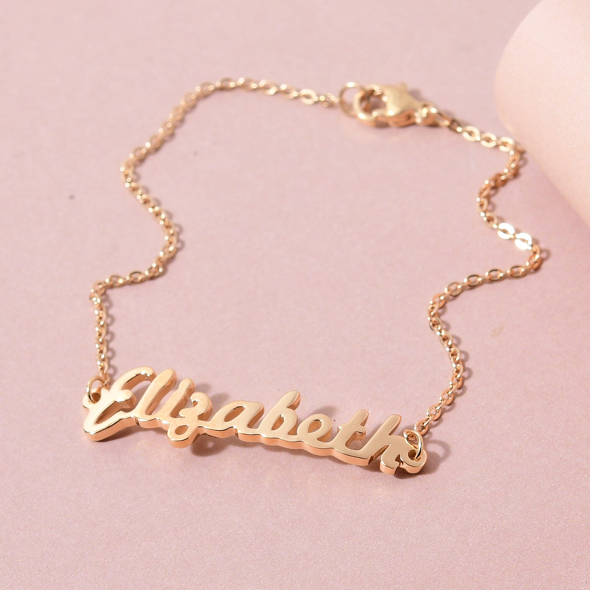 Personalised Name Bracelet in Brass,Font- Freehand521 BT, Size- 6.5-1"