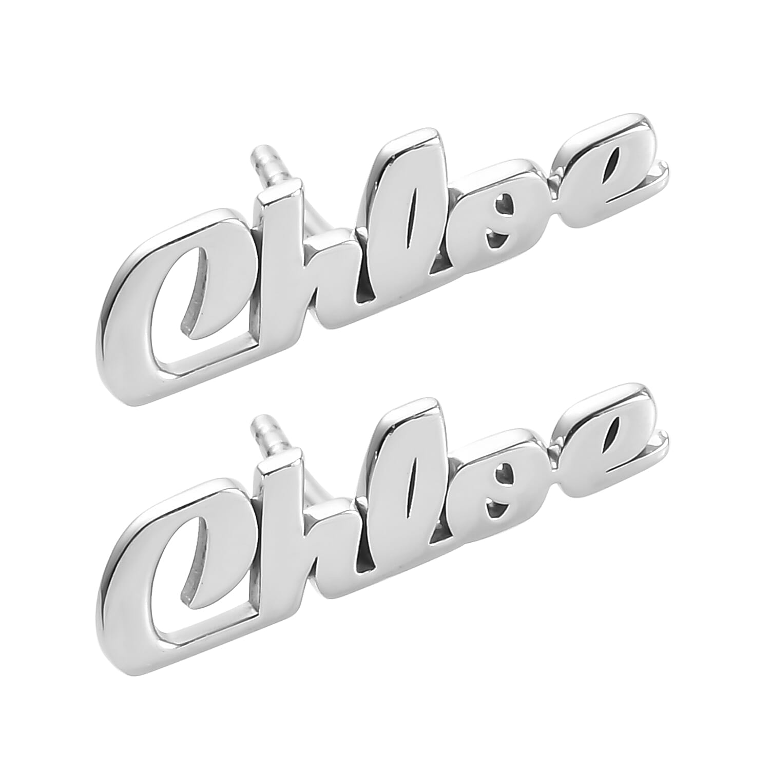 Personalised Name Earrings in Brass