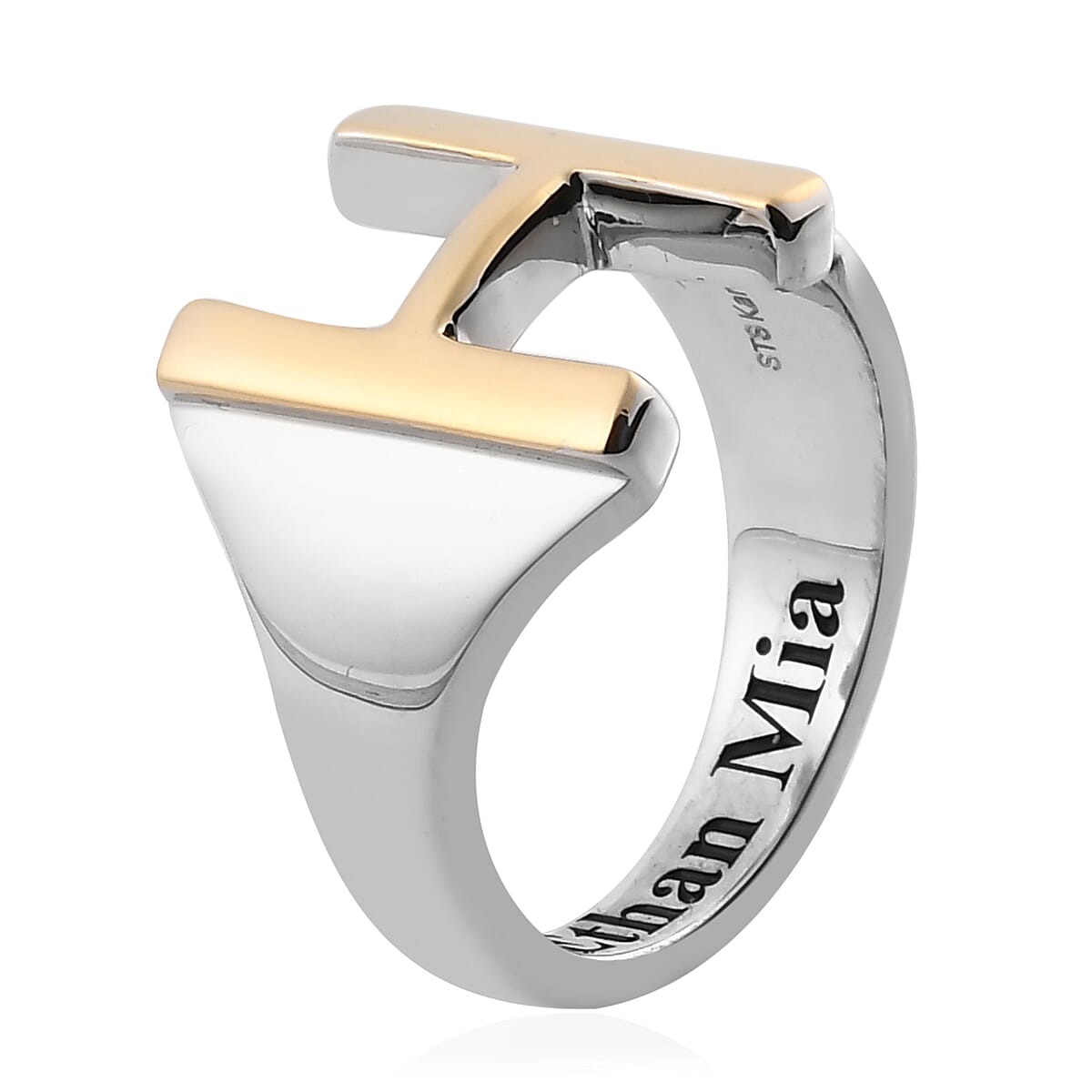 Personalised Engravable Initial H Ring