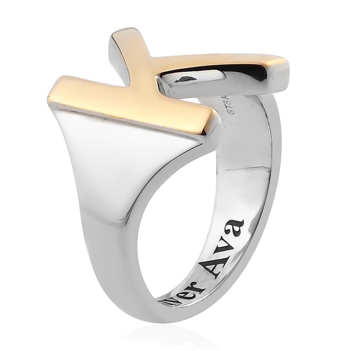 Personalised Engravable Initial K Ring
